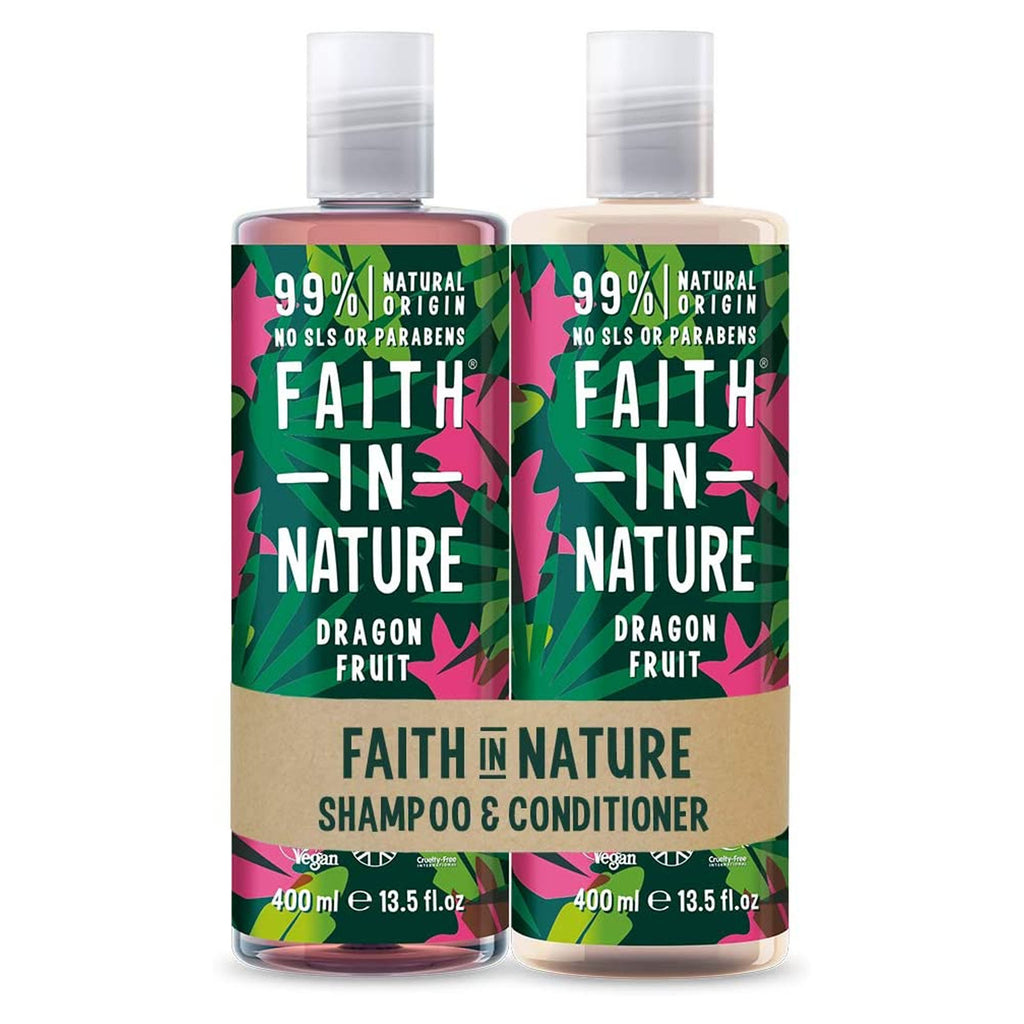 Faith In Nature Natural Shampoo & Conditioner Set - Dragon Fruit