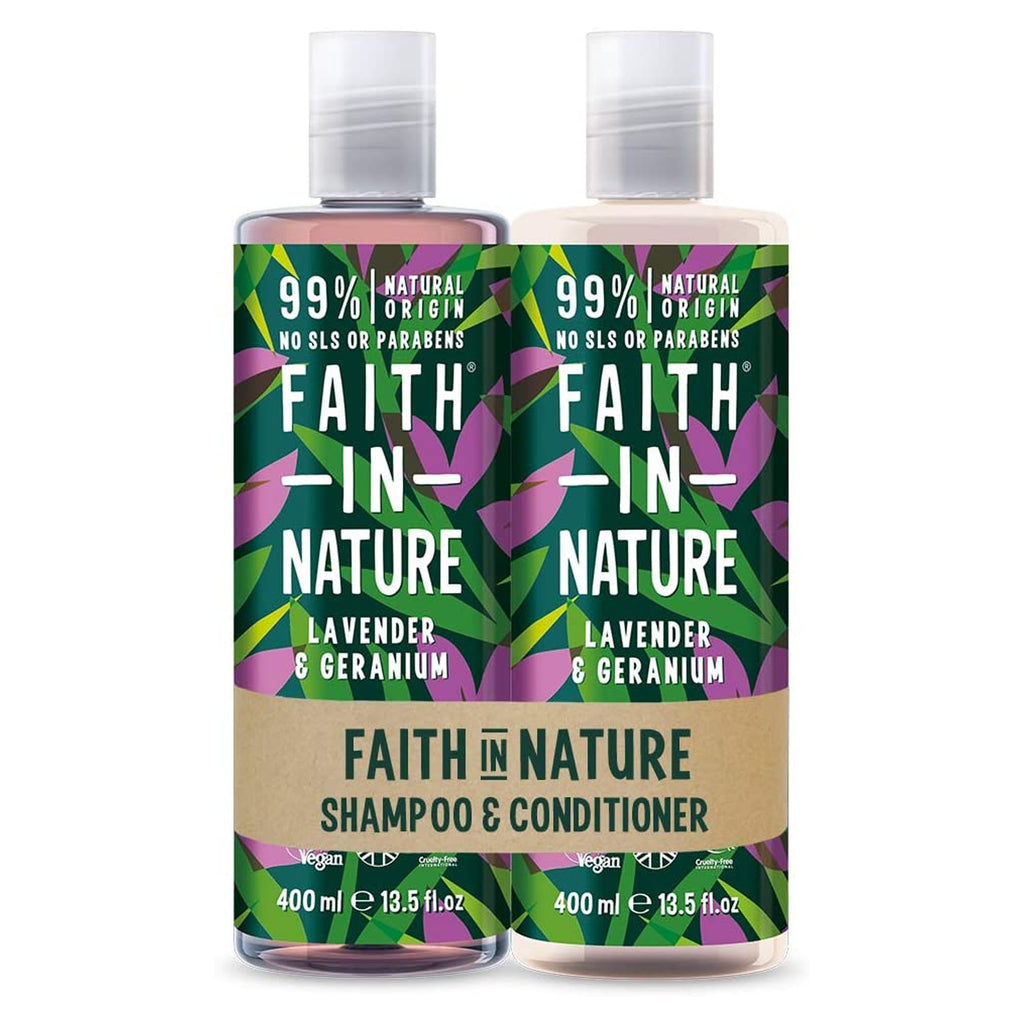 Faith In Nature Natural Shampoo & Conditioner Set - Lavender & Geranium