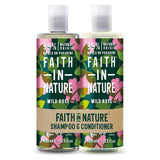 Faith In Nature Natural Shampoo & Conditioner Set - Wild Rose