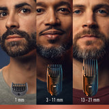 King C Gillette Cordless Beard Trimmer with 3 Comb Attachments - 2 Pin Plug