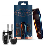 King C Gillette Cordless Beard Trimmer with 3 Comb Attachments - 2 Pin Plug