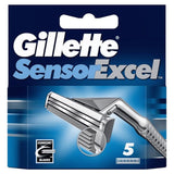 Gillette Sensor Excel Razor Blades Chromium Coated - Pack of 5