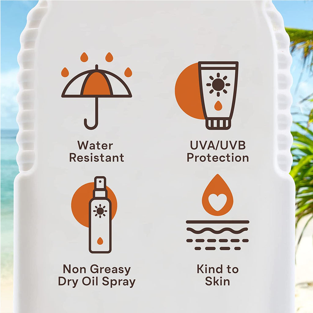Malibu Water Resistant Non-Greasy Dry Oil Sun Spray SPF 10 - 100ml Travel Size