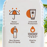 Malibu Water Resistant Non-Greasy Dry Oil Sun Spray SPF 10 - 100ml Travel Size