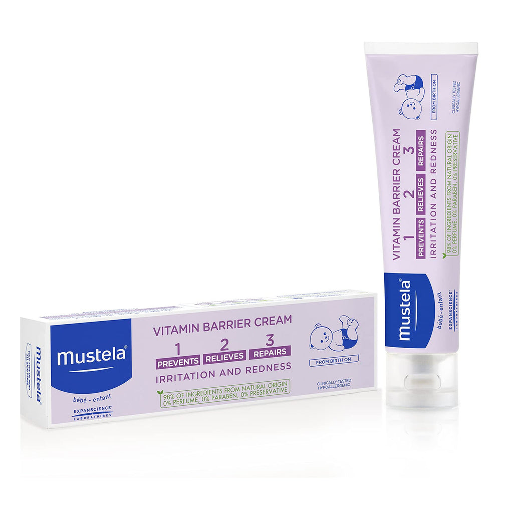 Mustela 123 Vitamin Barrier Diaper Rash Cream Prevents Redness & Irritation 100ml