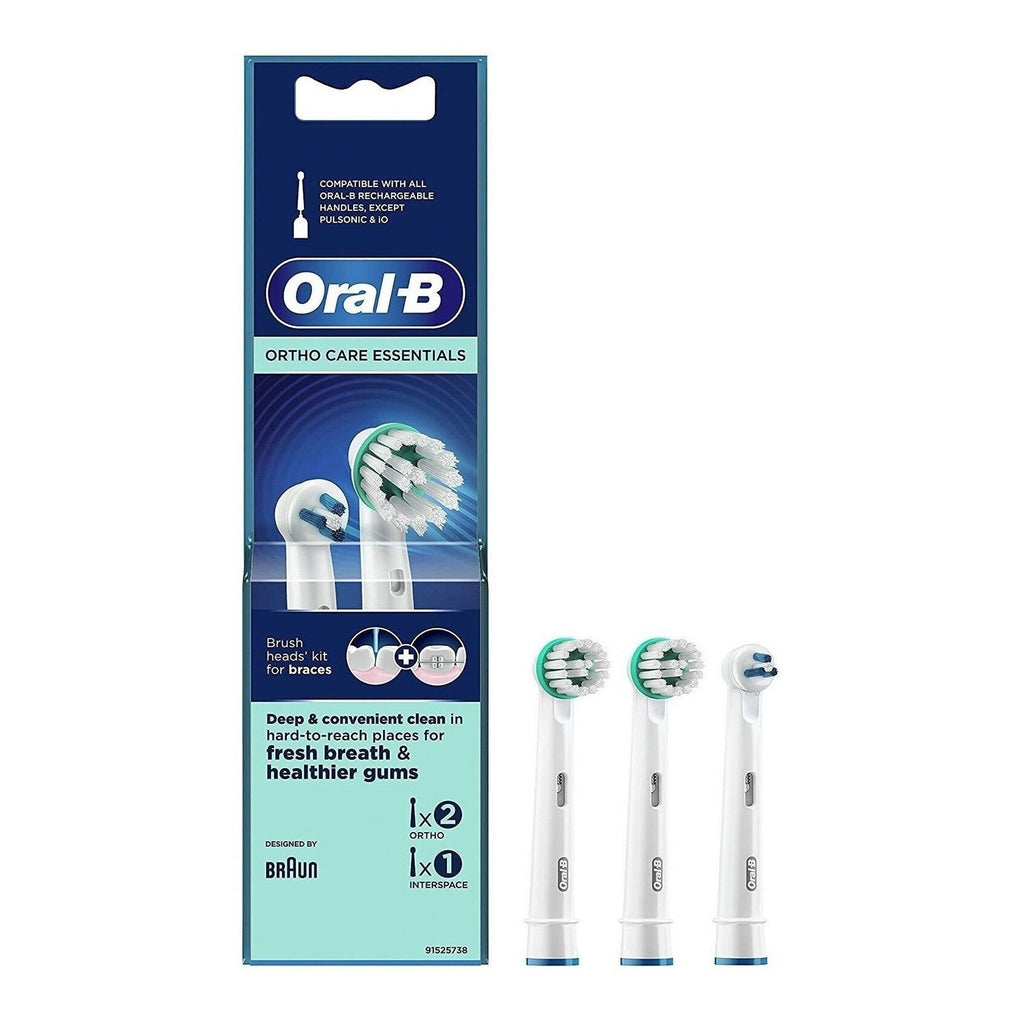 Oral B ORTHO CARE Tooth Brush Heads For Braces - 3 Heads