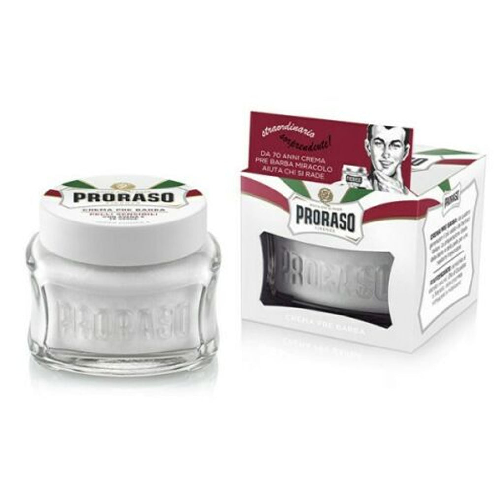 Proraso Pre Shave Cream White 100ml - For Sensitive Skin