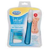 Scholl Velvet Smooth Electronic Nail Care System - BLUE