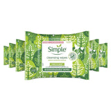 6 PACK - Simple Kind to Skin Biodegradable Cleansing Wipes (120 Total Wipes)