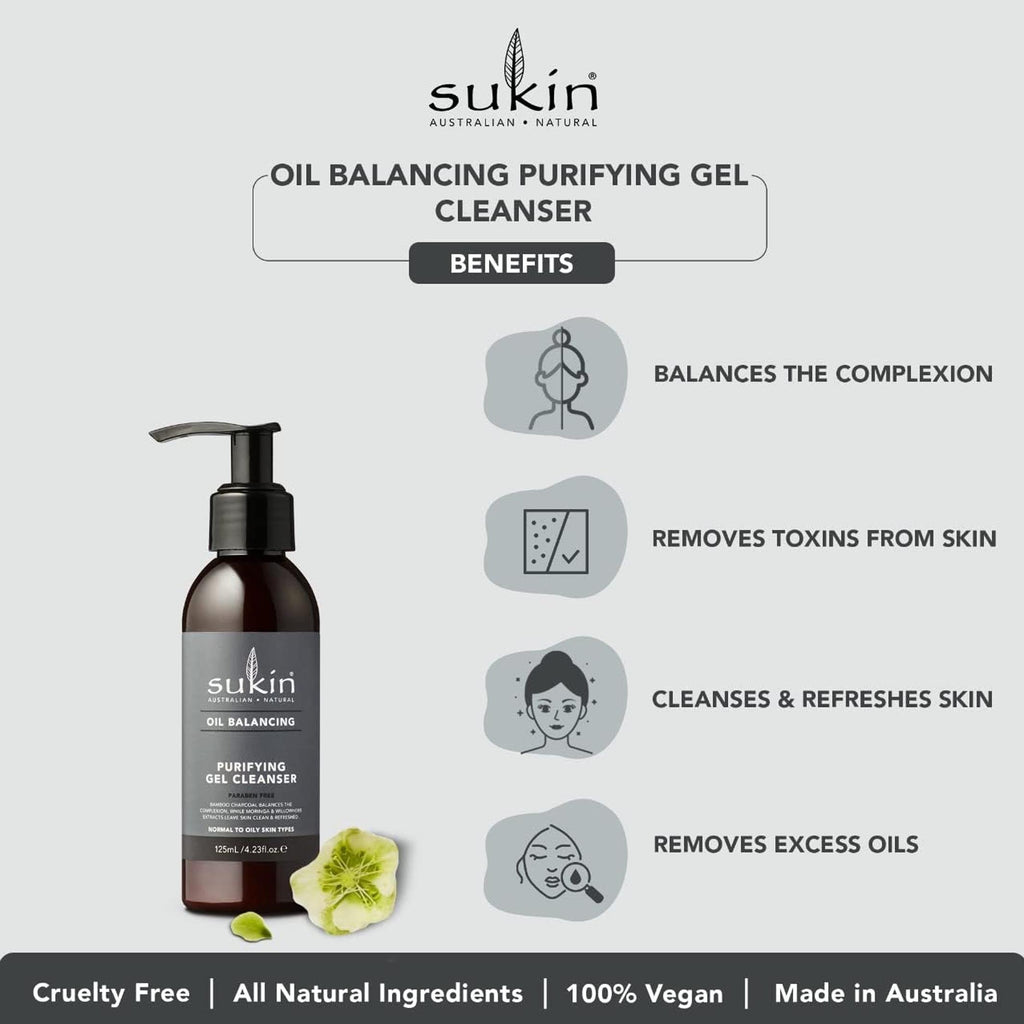 Sukin Natural Oil Balancing Purifying Gel Cleanser 125ml