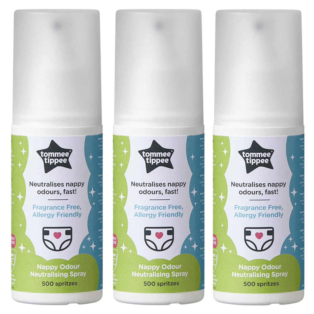 Tommee Tippee Nappy Odour Neutralising Spray 100ml Fragrance Free - 3 PACK
