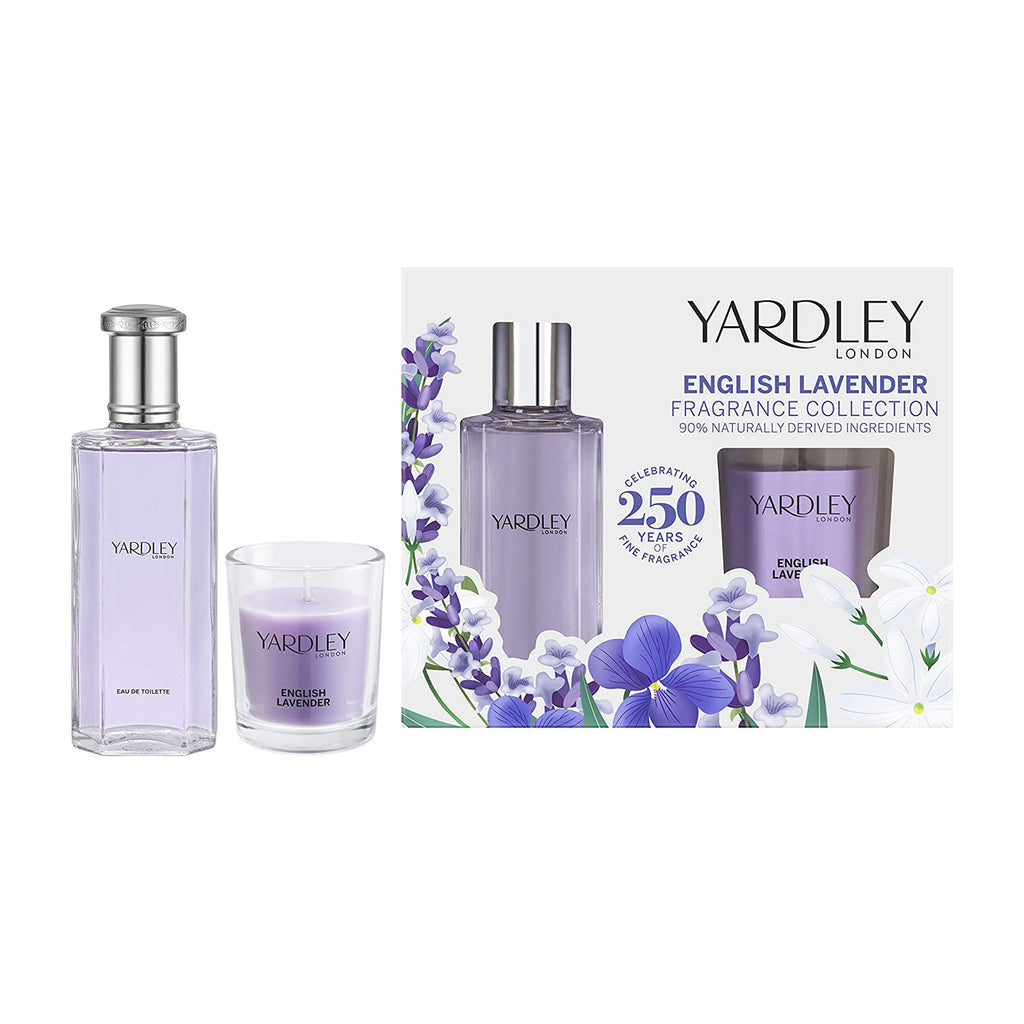 Yardley London English Lavender Eau De Toilette Fragrance & Candle Gift Set