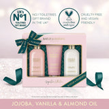 Baylis & Harding Jojoba, Vanilla & Almond Oil Trio Body Lotion, Wash Gift Set