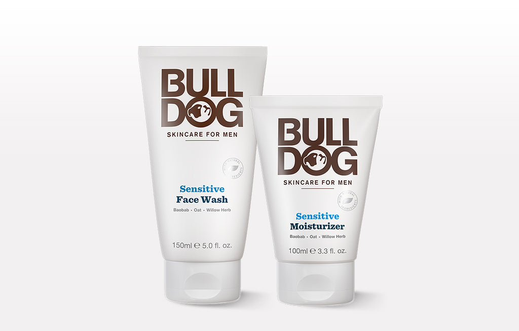 Bulldog Sensitive Duo Set with Moisturiser 100ml and Face Wash 150ml