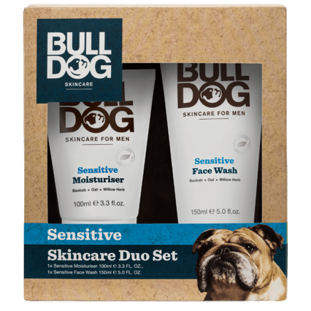 Bulldog Sensitive Duo Set with Moisturiser 100ml and Face Wash 150ml