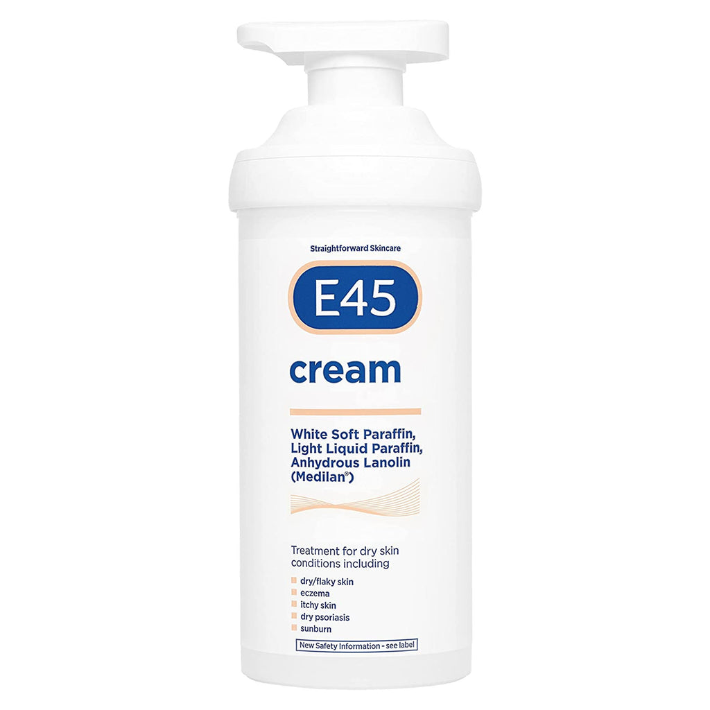 E45 Dermatological Cream Treatment for Dry Skin with PUMP - 500g
