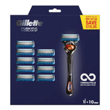 Gillette Fusion5 ProGlide Razor with Flexball Technology - 10 Refill Blades