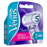 Gillette Venus Swirl Extra Smooth Razor Blades for Women - 3 Refill Blades