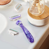 Gillette Venus Extra Smooth Swirl Razor Starter Pack 3 Refill Blades For Women