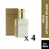 Gold Aftershave Splash 50ml (4 PACK)