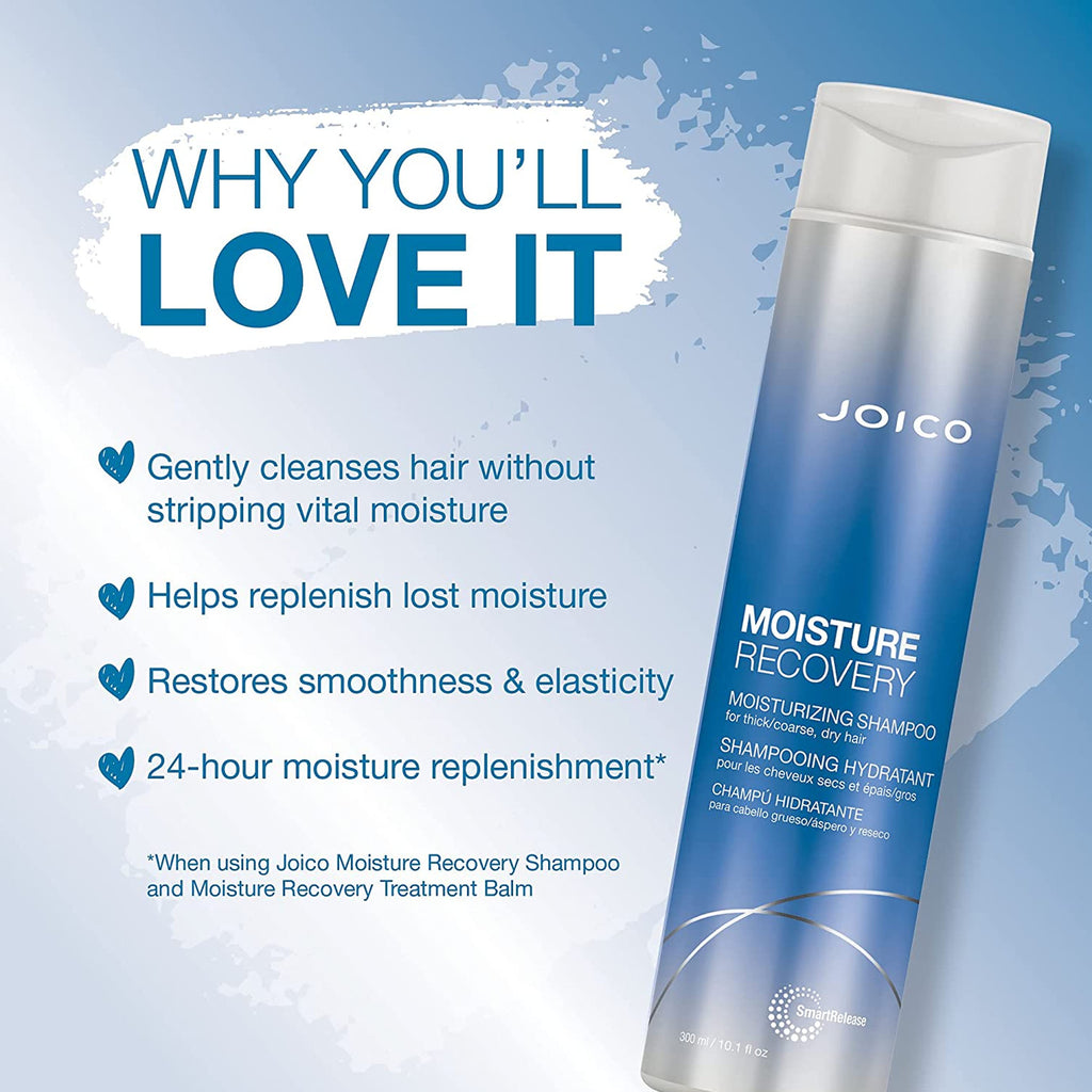 Joico Moisture Recovery Moisturising Shampoo For Thick Coarse Dry Hair 300ml