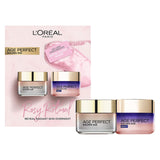 L'Oreal Paris Age Perfect ROSY RITUAL Day & Night Cream Gift Set with Sleep Mask
