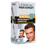 L'Oreal Men Expert Excell 5 Easy Brush Hair Colour - 4 Natural Dark Brown (3 PACK)