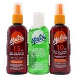 Malibu Essential Travel Pack - Sun Protection Dry Oil Spray + After Sun Gel Set