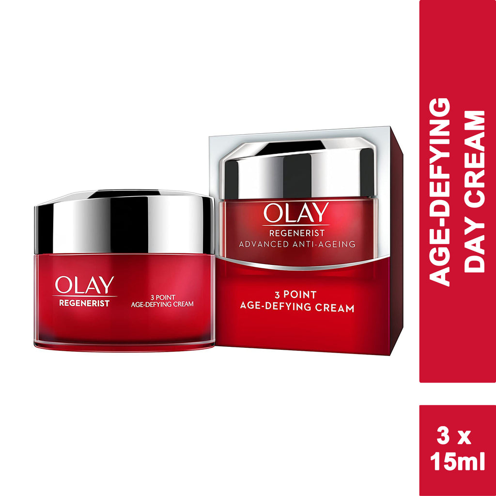 Olay Regenerist 3 Point Firming Anti-Ageing DAY Cream 15ml (3 PACK)
