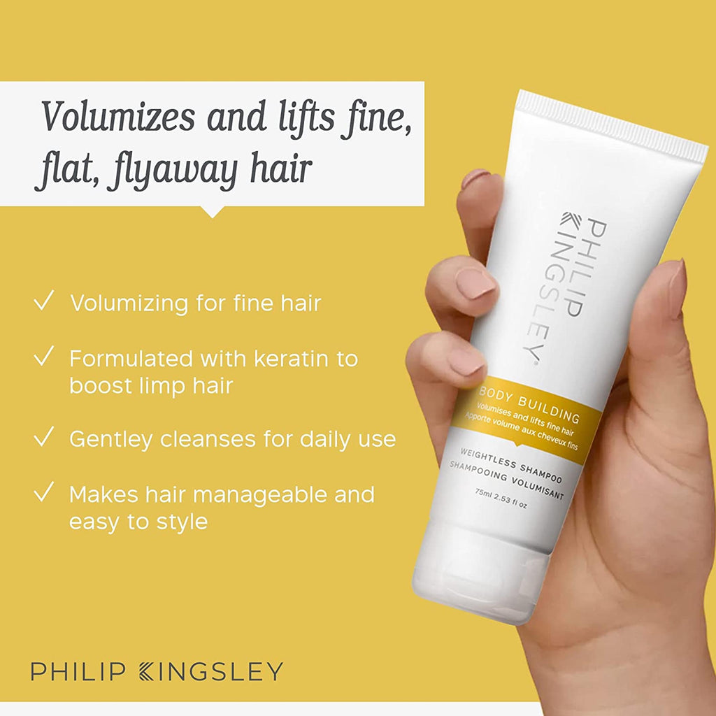 Philip Kingsley Body Building Weightless Shampoo Volumises Lifts Fine Hair 75ml