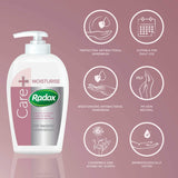 Radox Moisture Care Liquid Hand Wash Anti-Bacterial 250ml - 6 PACK
