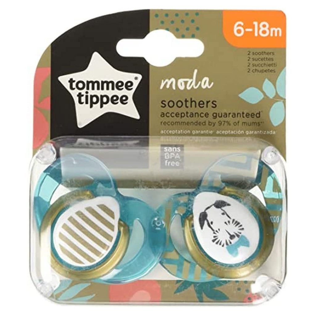 Tommee Tippee Moda Soothers Pacifier 6-18m - 2 PACK