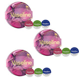 Vaseline Lip Therapy SMOOTH & SHINE Rosy Lips Balm Gift Set (3 PACK)